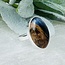 Pietersite (Tempest Stone) Rings - Size 6 Oval Bezel Set - Sterling Silver