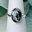 White Buffalo Turquoise Rings - Size 5 Oval Bezel Set - Sterling Silver