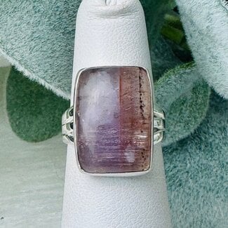 Super Seven 7 Rings - Size 5 Rectangle Bezel Set - Sterling Silver