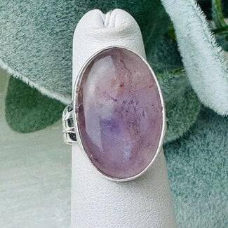 Super Seven 7 Rings - Size 5 Oval  Bezel Set - Triple Band Sterling Silver