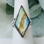 Labradorite Rings - Size 6 Diamond Marquise Bezel Set - Sterling Silver
