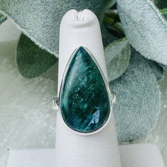 Quantum Quattro Rings - Size 7 Teardrop Pear Bezel Set - Sterling Silver