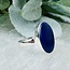 Lapis Lazuli Rings - Size 8 Oval Bezel Set - Sterling Silver