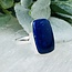 Lapis Lazuli Rings - Size 8 Rectangle Bezel Set - Sterling Silver