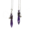 Amethyst Pendulums - Egyptian Cone Point - Silver Bead & Chain 9-10" Divination Dowsing