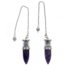 Amethyst Pendulums - Drop Chambered Chips Cone Point - Silver Bead & Chain 9-10" Divination Dowsing