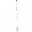 Selenite (Satin Spar Gypsum) Penduluma - Teardrop Cone Point - 11" Beaded Chakra Silver Chain & Chakra Chips - Dowsing Divination