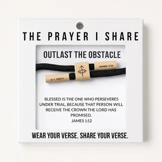 Outlast the Obstacle Christian Cord Bracelet - The Prayer I Share