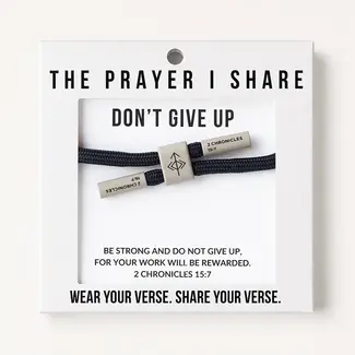 Don't Give Up Christian Cord Bracelet - The Prayer I Share