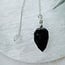 Red Garnet Pendulums - Faceted Cone Teardrop 8" Silver Chain Clear Quartz Ball - Dowsing Divination
