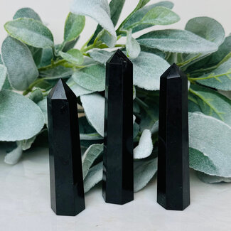 Black Tourmaline Towers Point Generator - Medium (3-4")