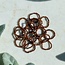 Red Sandstone (Goldstone) Rings - 2mm Adjustable Beaded Stretch Silver Bead Women Sand Gold Stone