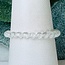 Clear (Crystal) Quartz Rings - 2mm Adjustable Beaded Stretch Silver Bead Women