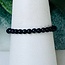 Blue Sandstone (Goldstone) Rings - 2mm Adjustable Beaded Stretch Silver Bead Women Sand Gold Stone