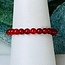 Carnelian Rings - 2mm Adjustable Beaded Stretch Silver Bead Women