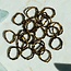 Gold Tigers Eye Rings - 2mm Adjustable Beaded Stretch Silver Bead Women