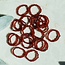 Carnelian Rings - 2mm Adjustable Beaded Stretch Silver Bead Women