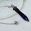 Amethyst Pendulums - Egyptian Cone Point - Silver Bead & Chain 9-10" Divination Dowsing