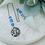 Opalite Pendulums - Hexagonal Faceted Cone Point Blue Beads Sun & Moon Charm - Silver Chain Divination Dowsing