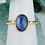 Tanzanite Rings - Size 5 Faceted Free Form Bezel Set - 18k Gold Vermeil