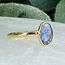 Tanzanite Rings - Size 5 Faceted Free Form Bezel Set - 18k Gold Vermeil