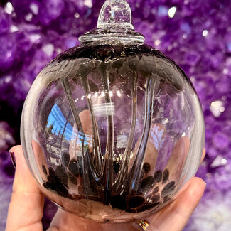 Dark Brown and Black Specula Spirit Friendship Gazing Watch Wizard Kugel Witch Balls - Small 4"x 4"