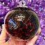 Dark Red Crackled Specula Spirit Friendship Gazing Watch Wizard Kugel Witch Balls - Small 4"x 4"