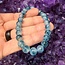White Jade and Blue Chalcedony Bracelets - 8mm