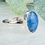 Blue Moonstone Rings - Size 5 Oval Bezel Set - Sterling Silver