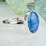 Blue Moonstone Rings - Size 8 Oval Bezel Set - Sterling Silver