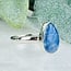 Blue Moonstone Rings - Size 6 Teardrop Pear Bezel Set - Sterling Silver