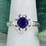 Amethyst & Moissanite Rings - Size 6 Round Circle Art Deco Quad Filigree - Claw Prong Set Sterling Silver