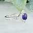 Amethyst & Moissanite Rings - Size 7 Round Circle Art Deco Quad Filigree - Claw Prong Set Sterling Silver