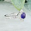 Amethyst & Moissanite Rings - Size 8 Round Circle Art Deco Quad Filigree - Claw Prong Set Sterling Silver