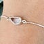 Herkimer Diamond Bracelets - #1 Rough Raw Natural Bezel Set - Slider Ball Adjustable Sterling Silver