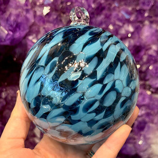 Blue and Light Blue Specula Spirit Friendship Gazing Watch Wizard Kugel Witch Balls - Small 4"x 4"