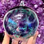 Purple and Light Green Specula Spirit Friendship Gazing Watch Wizard Kugel Witch Balls - Small 4"x 4"