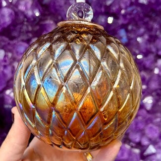 Aura Orange Specula Spirit Friendship Gazing Watch Wizard Kugel Witch Balls - Small 4"x 4"