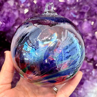 Aura Blue, Pink and Green Specula Spirit Friendship Gazing Watch Wizard Kugel Witch Balls - Small 4"x 4"