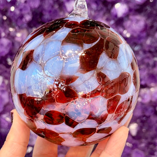 Blue and Red Mosaic Specula Spirit Friendship Gazing Watch Wizard Kugel Witch Balls - Small 4"x 4"