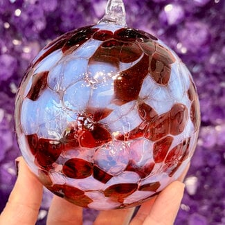 Blue and Red Specula Spirit Friendship Gazing Watch Wizard Kugel Witch Balls - Small 4"x 4"