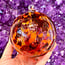 Orange and Red Specula Spirit Friendship Gazing Watch Wizard Kugel Witch Balls - Small 4"x 4"