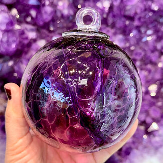 Dark Purple Specula Spirit Friendship Gazing Watch Wizard Kugel Witch Balls - Small 4"x 4"