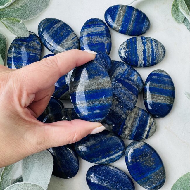 Lapis Lazuli Palm Pillow Pocket Stone