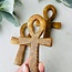 Golden Healer Quartz (Yellow Hematoid) Ankh (Key of Life) - Large 4"+ Carving