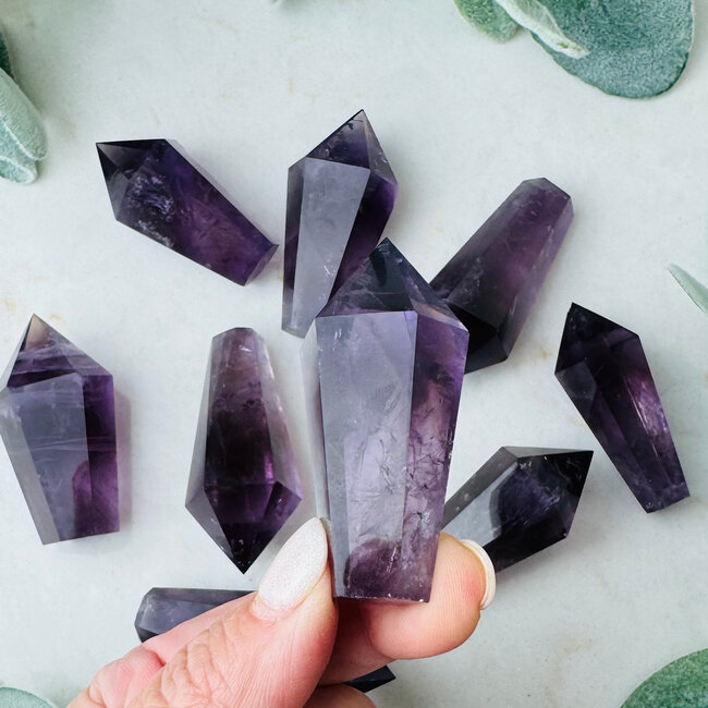 Amethyst Points Towers Faceted Wands - Medium 2-3"