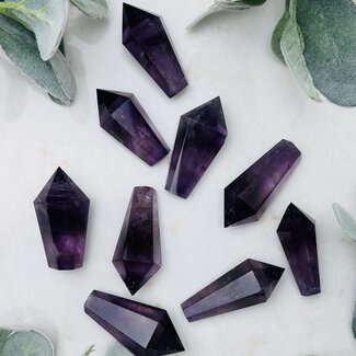 Amethyst Points Towers Faceted Wands - Medium 2-3"