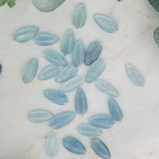 Aquamarine Leaf Leaves - Mini .75" Carving