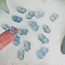 Aquamarine Butterfly Butterflies - Mini .75" Carving Figurine Cab