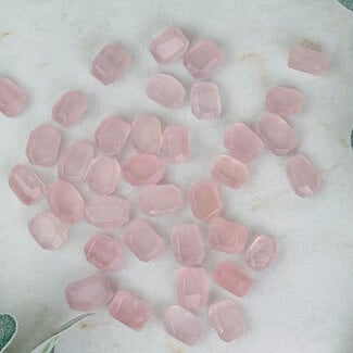 Rose Quartz Free Form Faceted - Small .5"